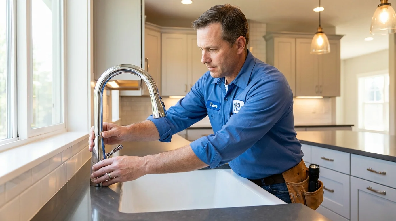 Kitchen faucet installation by Johns Plumbing LLC in Yacolt