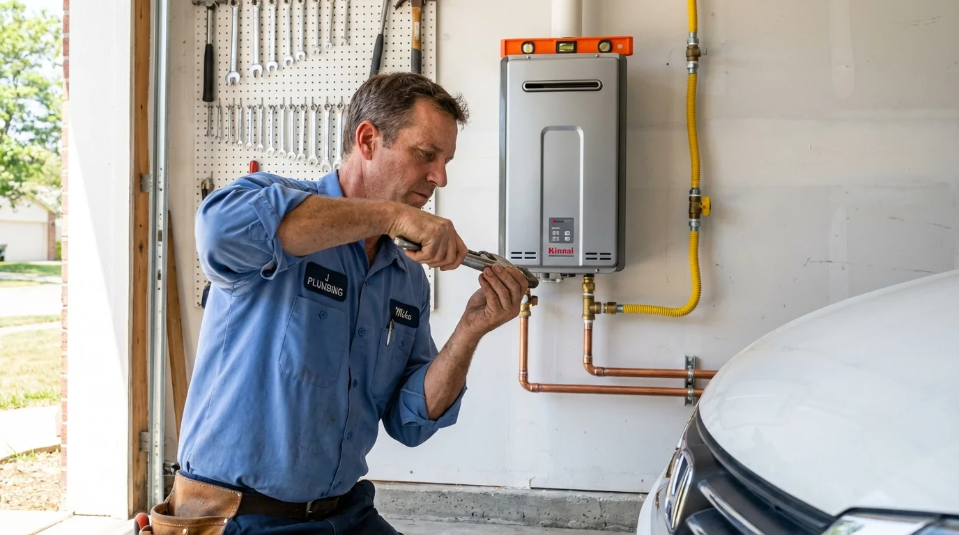 Tankless water heater installation by a Johns Plumbing LLC plumber in Yacolt